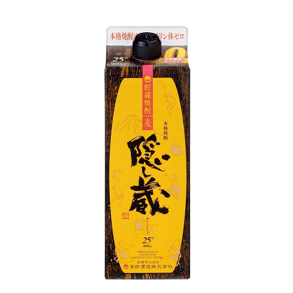 本格麦焼酎】隠し蔵スリムパック 900ml | 濵田グループ
